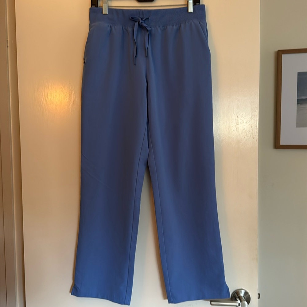 Jaanuu women’s scrub pants ceil blue size small petite 4 pockets. Worn once.